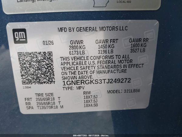 2026 CHEVROLET TRAVERSE FWD LT — I9