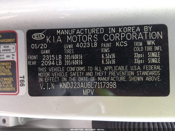 2020 KIA SOUL S