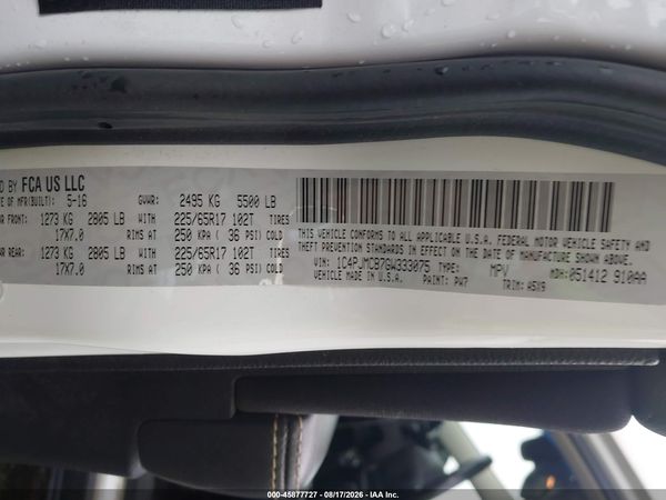 2016 JEEP CHEROKEE LATITUDE