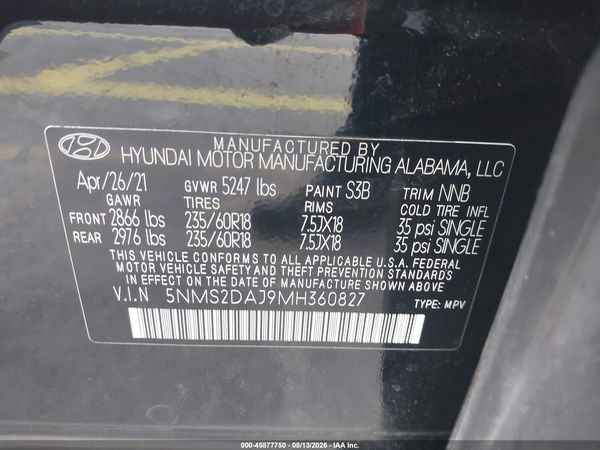 2021 HYUNDAI SANTA FE SEL