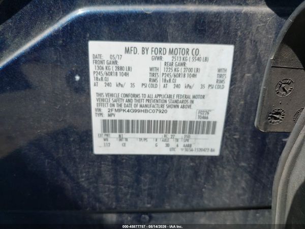 2017 FORD EDGE SE