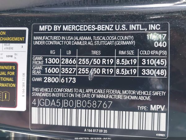 2018 MERCEDES-BENZ GLE 350 GLE350