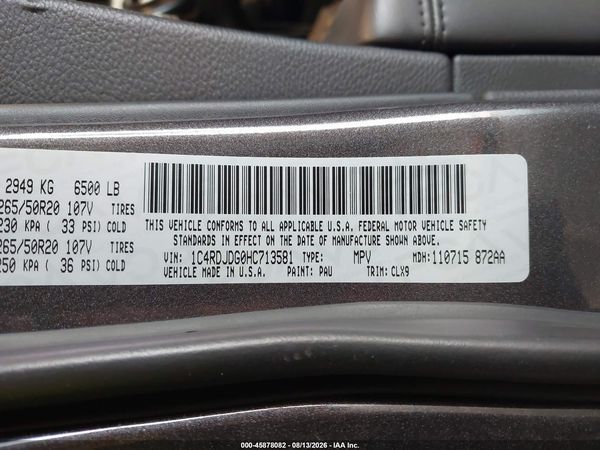 2017 DODGE DURANGO GT AWD