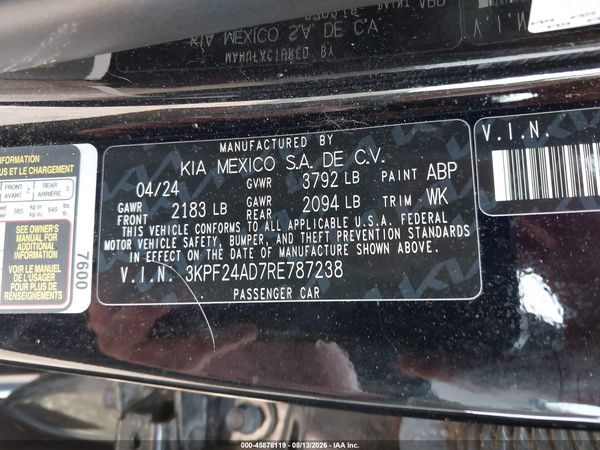 2024 KIA FORTE LX