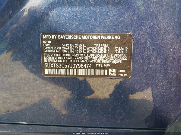 2018 BMW X3 M40I