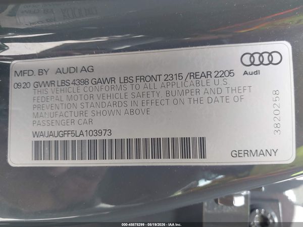 2020 AUDI A3