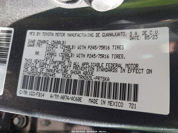 2023 TOYOTA TACOMA SR
