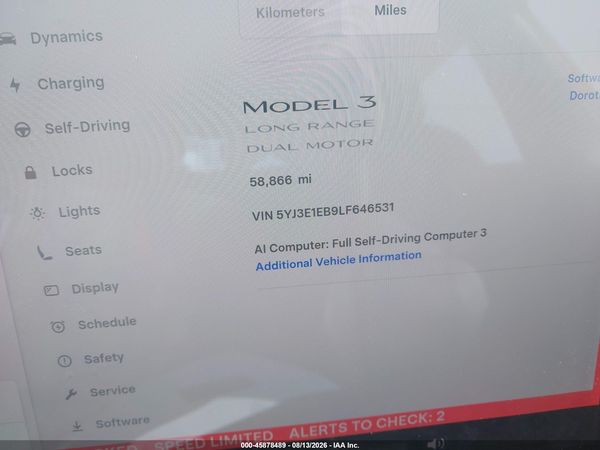 2020 TESLA MODEL 3