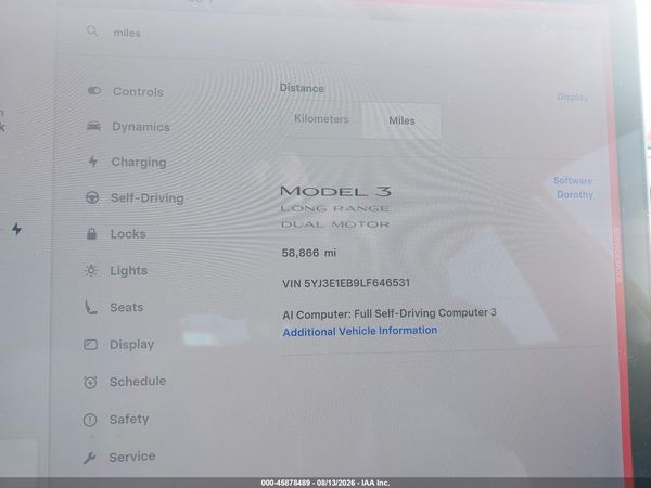 2020 TESLA MODEL 3