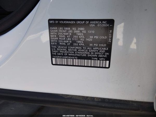 2024 VOLKSWAGEN ATLAS 2.0T PEAK EDITION SEL — I9
