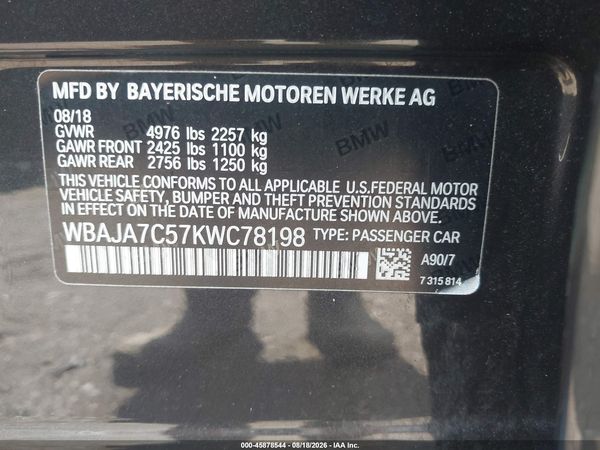 2019 BMW 5 SERIES 530I XDRIVE