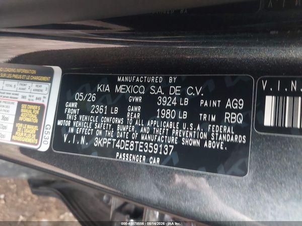 2026 KIA K4 LX