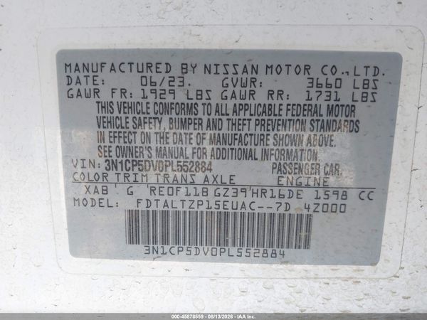 2023 NISSAN KICKS SR XTRONIC CVT