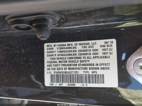 2018 HONDA CR-V EX-L/EX-L NAVI