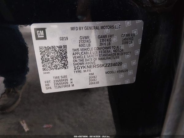 2019 CADILLAC XT5 PREMIUM LUXURY