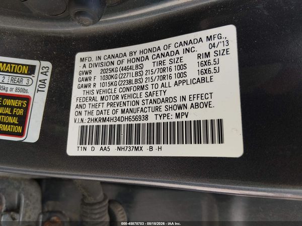 2013 HONDA CR-V LX