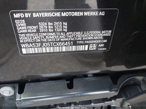 2026 BMW 530I XDRIVE — I9