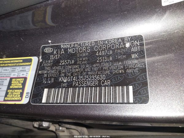 2018 KIA OPTIMA LX
