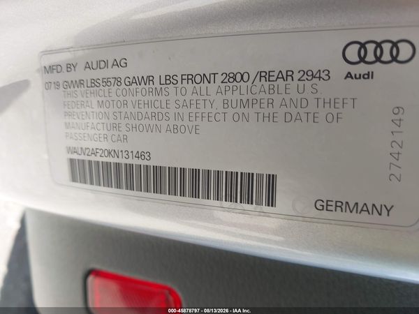 2019 AUDI A7 PRESTIGE S-LINE