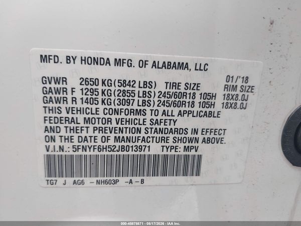 2018 HONDA PILOT EX-L