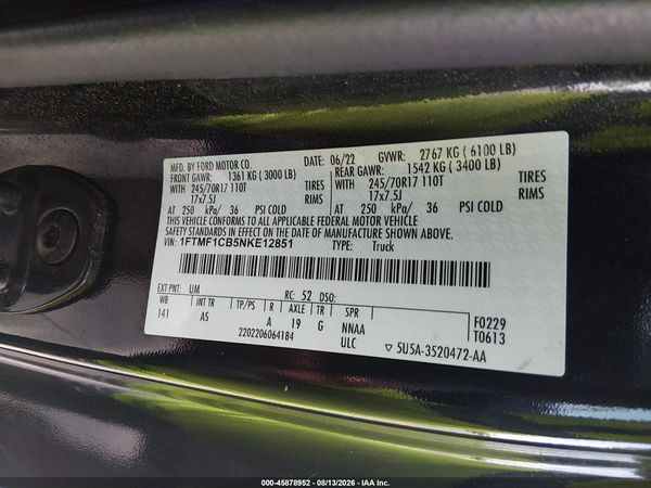 2022 FORD F-150 XL