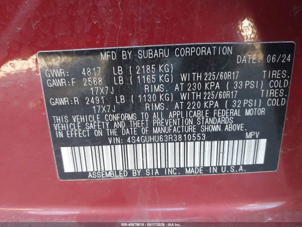 2024 SUBARU CROSSTREK WILDERNESS