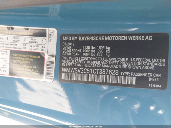 2012 MINI COOPER S
