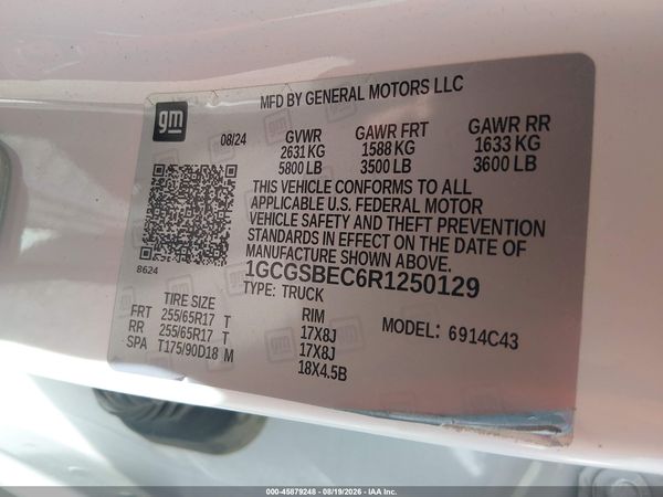 2024 CHEVROLET COLORADO 2WD WT — I9