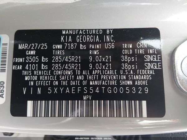 2026 KIA EV9 GT-LINE