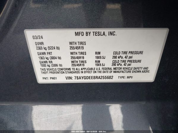 2024 TESLA MODEL Y — I9