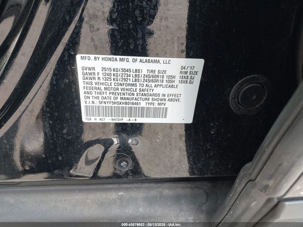 2017 HONDA PILOT EX-L