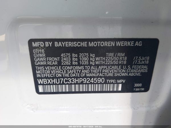 2017 BMW X1 SDRIVE28I