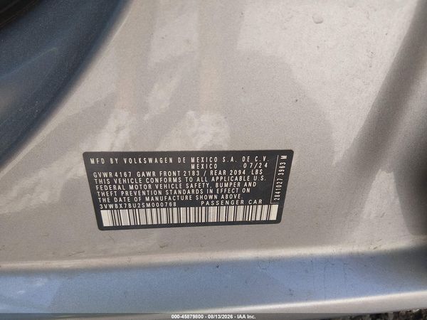 2025 VOLKSWAGEN JETTA 1.5T SPORT — I9