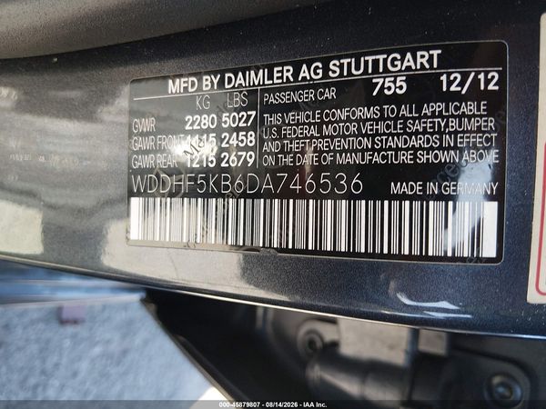 2013 MERCEDES-BENZ E 350 E350