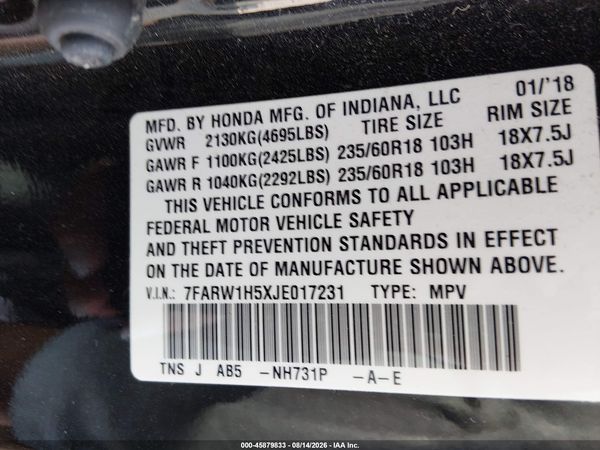 2018 HONDA CR-V EX