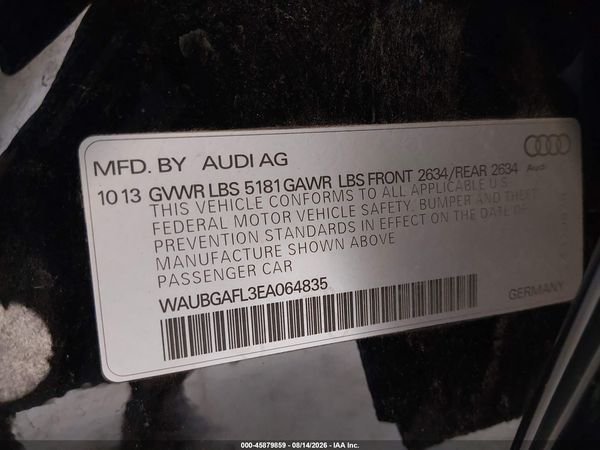 2014 AUDI S4 3.0T PREMIUM PLUS