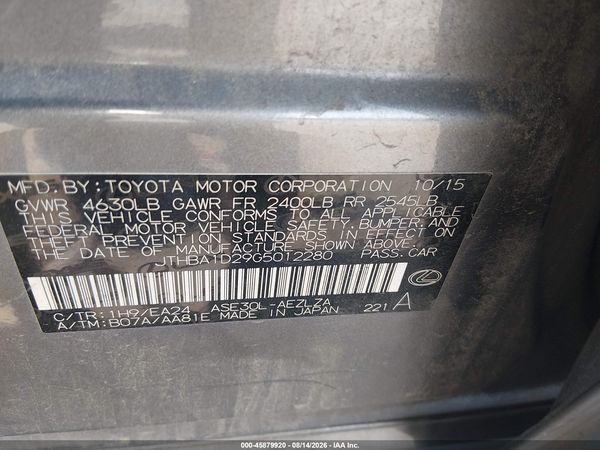 2016 LEXUS IS 200T