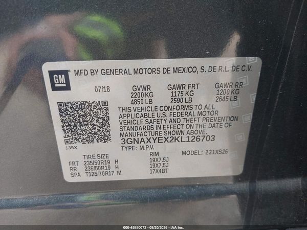 2019 CHEVROLET EQUINOX PREMIER — I9