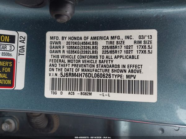 2013 HONDA CR-V EX-L