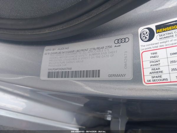 2016 AUDI A6 3.0T PREMIUM PLUS