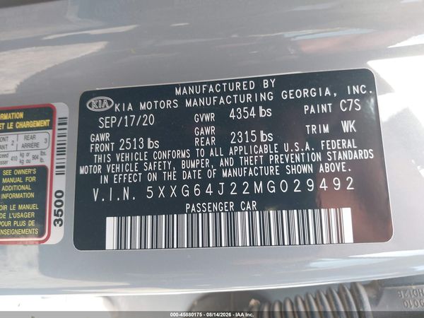 2021 KIA K5 GT-LINE
