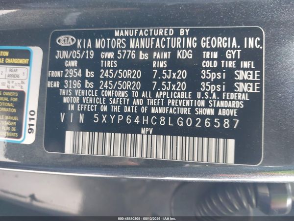 2020 KIA TELLURIDE S