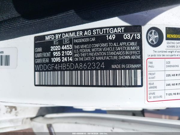 2013 MERCEDES-BENZ C 250 SPORT