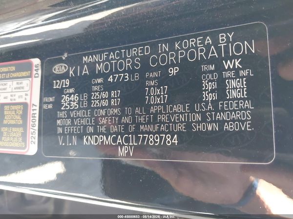 2020 KIA SPORTAGE LX