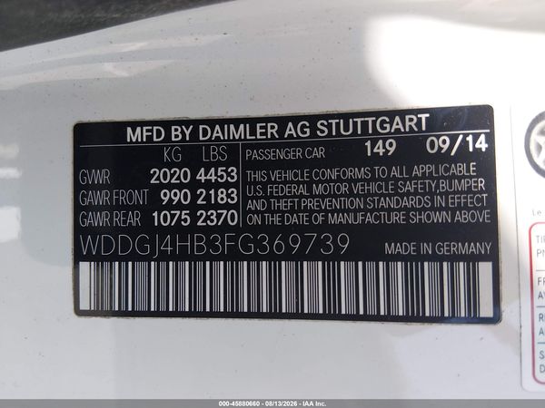 2015 MERCEDES-BENZ C 250 C250