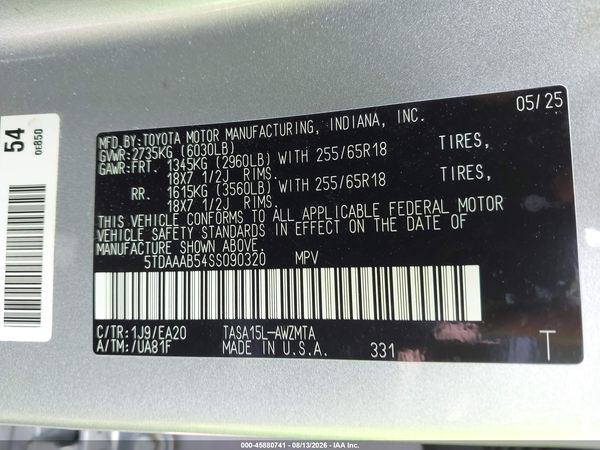 2025 TOYOTA GRAND HIGHLANDER XLE