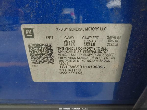 2017 CHEVROLET BOLT EV LT — I9