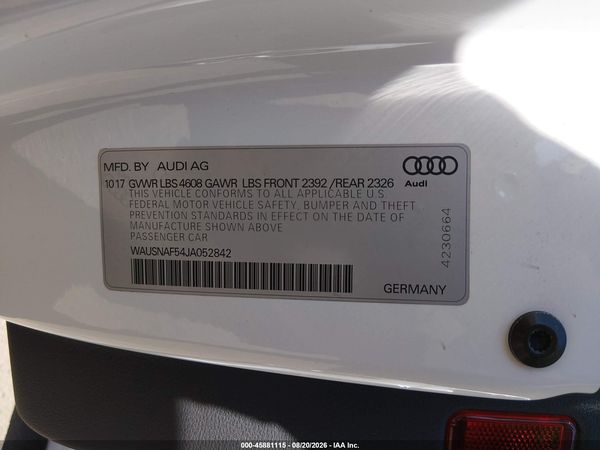 2018 AUDI A5 2.0T PREMIUM