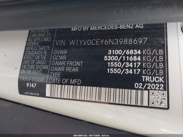 2022 MERCEDES-BENZ METRIS 447 (VS20)