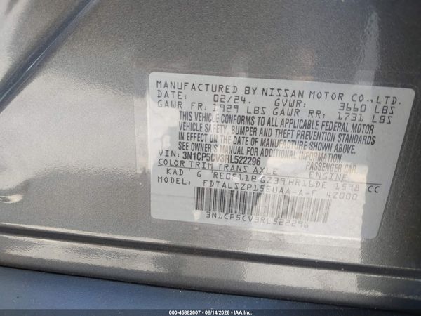 2024 NISSAN KICKS SV XTRONIC CVT — I9
